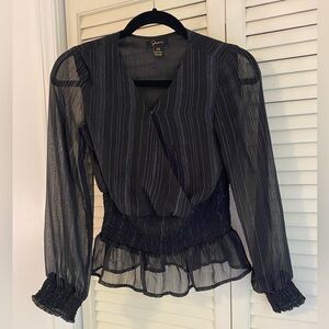 Japna sheer black blouse Size XS